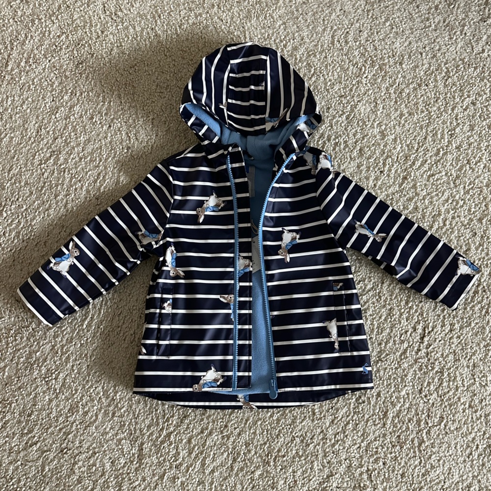 Joules kids rubber rain jacket
